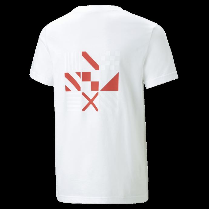 Blanc-rouge Puma Canada Ftblcore Fan Tee Jeunesse