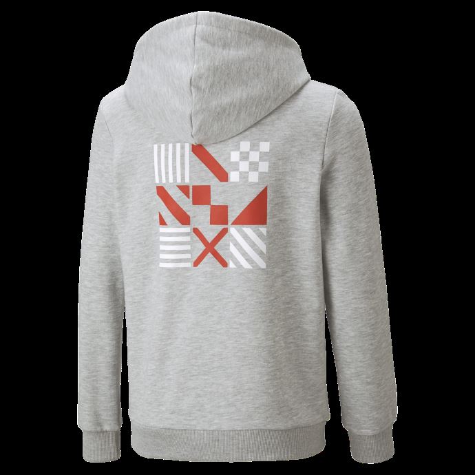 Puma Canada Gris Clair Chiné-rouge Ftblcore Fan Sweat à Capuche Jeunesse