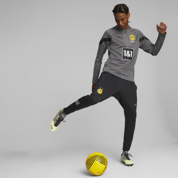 Borussia Dortmund Football Quart-zip Training Top Hommes Puma Canada Smoked Pearl

