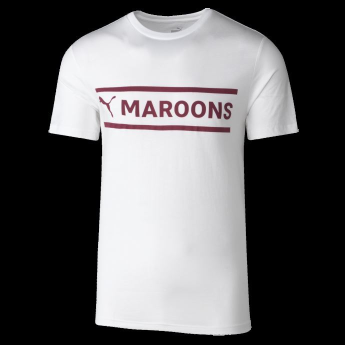 T-shirt Puma Canada Marrons Du Queensland Pour Hommes Avec Logo