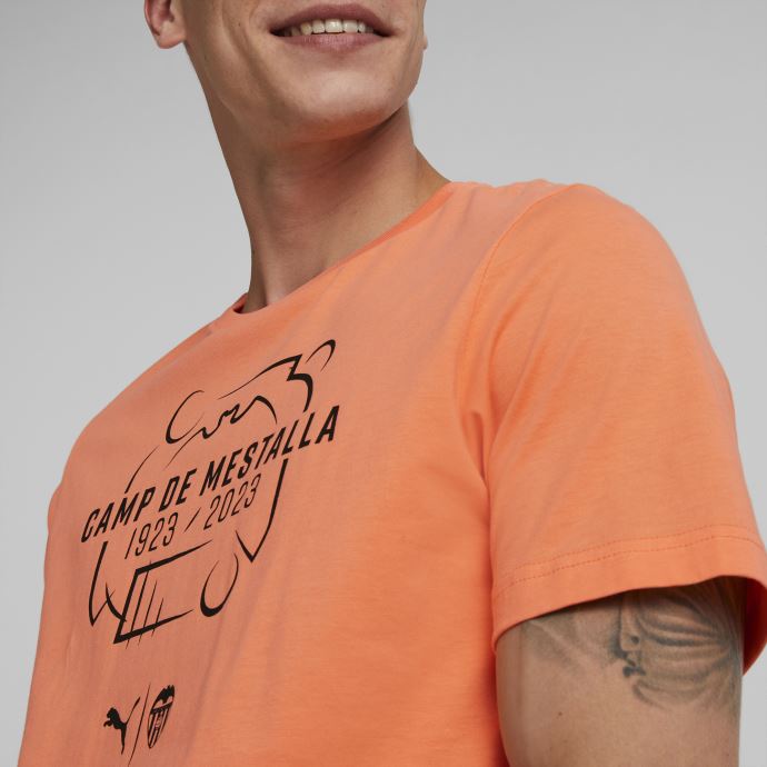 Puma Canada Deep Abricot-noir Valencia Cf Football Mestalla 100 Ans Ftblcore Tee Hommes
