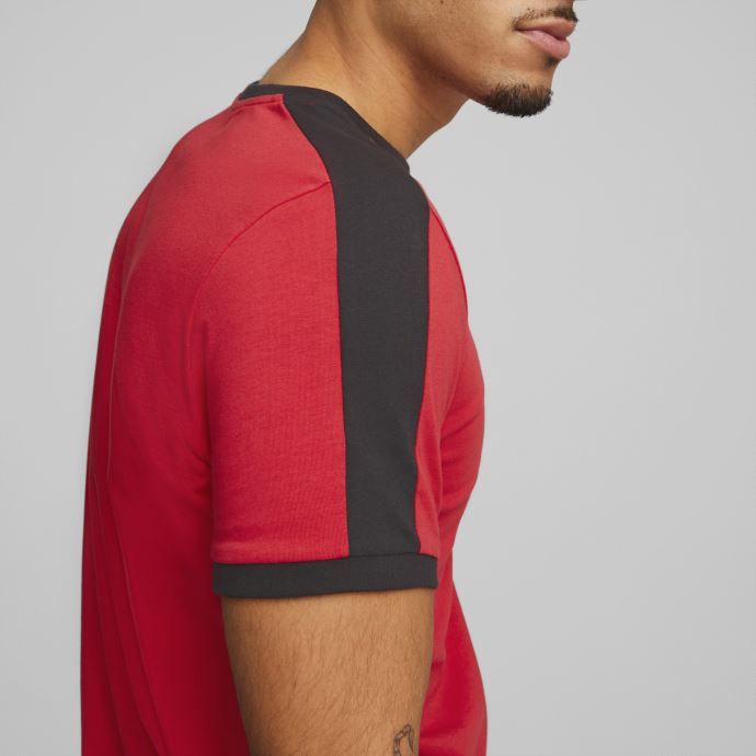 Puma Canada A.c. Milan Ftblheritage T7 Tee Hommes Tango Rouge -noir
