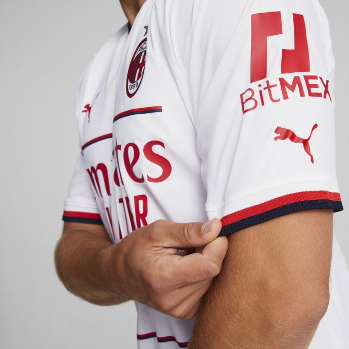 A.c. Maillot Milan Away 22-23 Authentique Hommes Blanc-tango Rouge Puma Canada