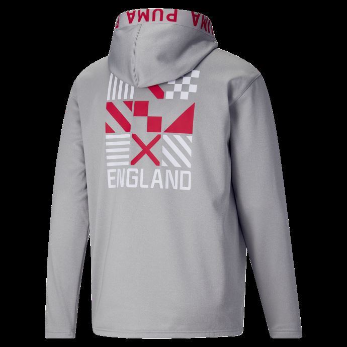 Ftblcore Fan Fleece Men's Soccer Hoodie Puma Canada Gris Clair Chiné-rouge