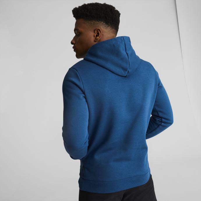 Sweat à Capuche Puma Canada Essentials Big Logo Pour Hommes Bleu Lac-tangerine-blanc