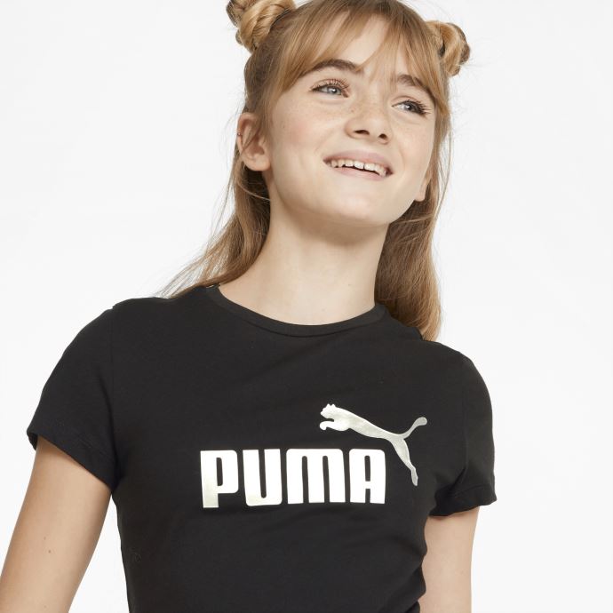T-shirt Noir Essentials+ Logo Pour Jeune Puma Canada
