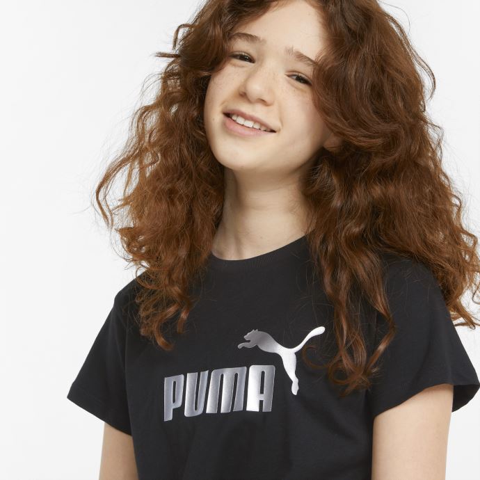 Puma Canada T-shirt Noir à Logo Essentials+ Pour Jeunes
