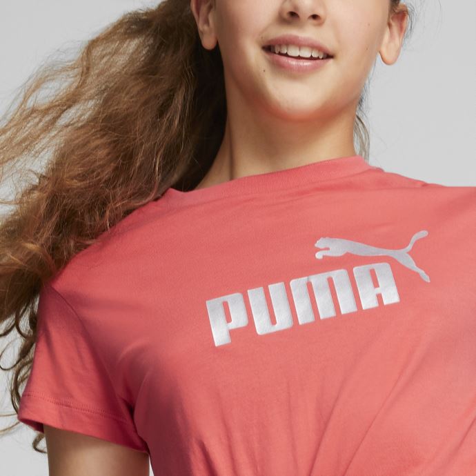 Puma Canada Essentials+ T-shirt Noué Pour Jeunes Saumon
