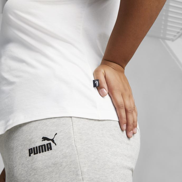 T-shirt Puma Canada Logo Essentials Plus Blanc Pour Femmes
