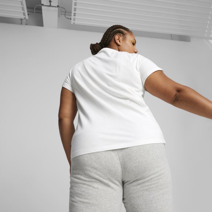 T-shirt Puma Canada Logo Essentials Plus Blanc Pour Femmes
