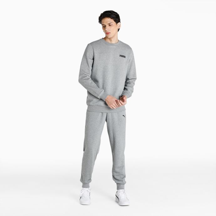 Sweat-shirt Essentiel à Col Ras Du Cou Pleine Longueur Pour Hommes Gris Moyen Chiné Puma Canada
