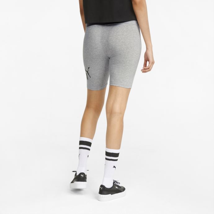 Leggings Courts Gris Clair Chiné Puma Canada Essentials Logo Pour Femmes