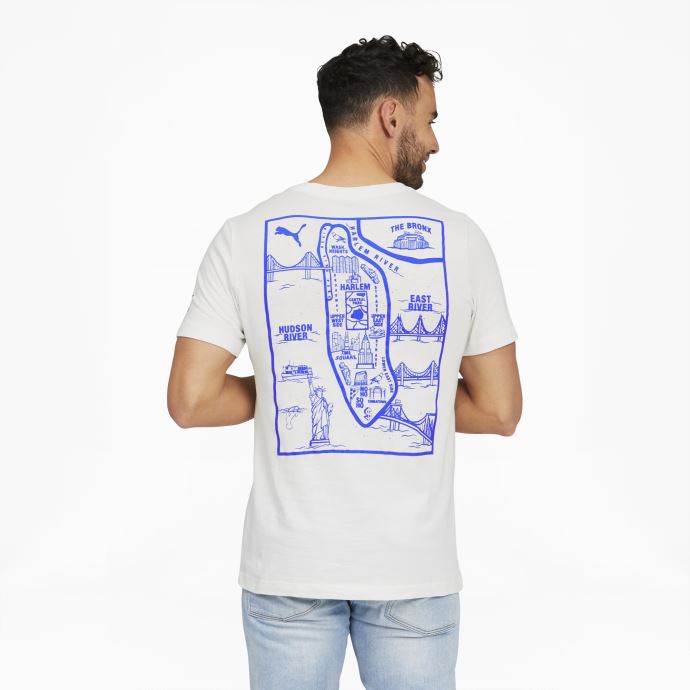 Puma Canada Nimbus Cloud-nebulas Blue Nyc Map T-shirt Homme