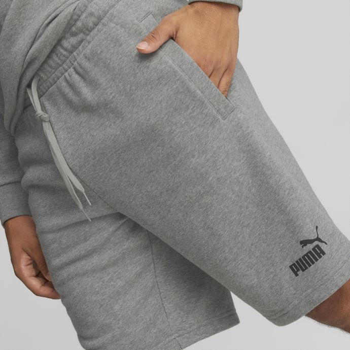 Short Homme Power Logo Puma Canada Gris Moyen Chiné