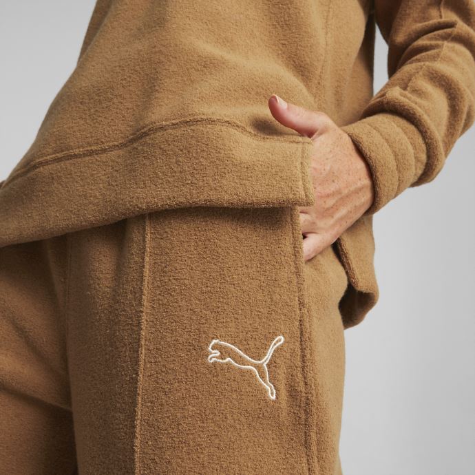 Son Sweat à Col Ras Du Cou Hivernalisé Femme Puma Canada Desert Tan
