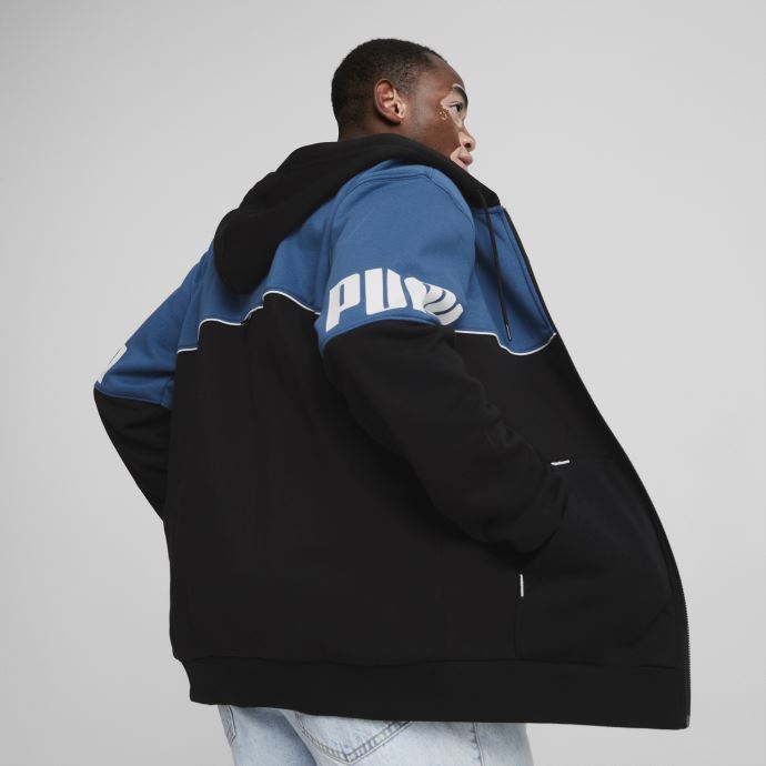 Sweat à Capuche Entièrement Zippé Puma Canada Power Bleu Lac Pour Hommes