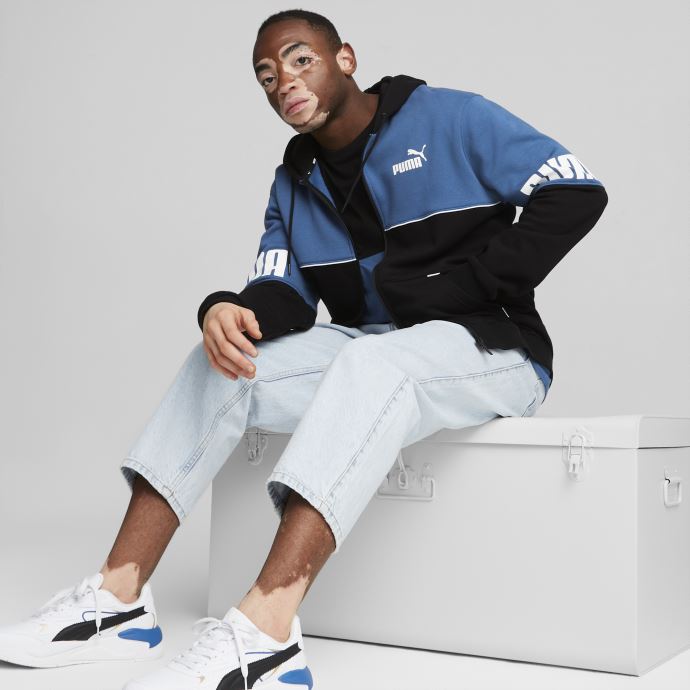 Sweat à Capuche Entièrement Zippé Puma Canada Power Bleu Lac Pour Hommes
