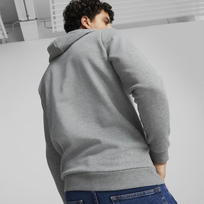 Sweat à Capuche Essentials+ Big Logo Hommes Puma Canada Gris Moyen Chiné