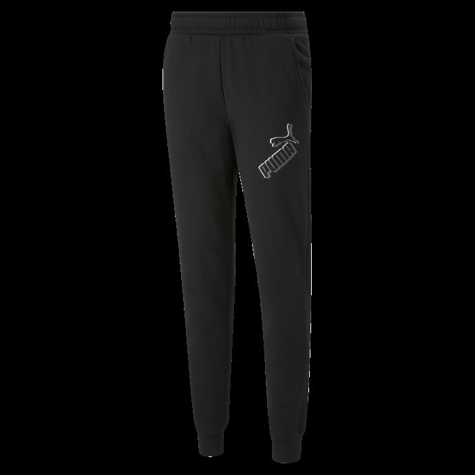 Puma Canada Essentials+ Pantalon De Survêtement à Gros Logo Hommes Noir
