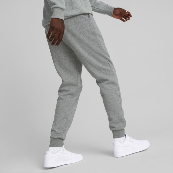 Pantalon De Survêtement Puma Canada Gris Moyen Chiné Essentials+ Grand Logo Pour Hommes