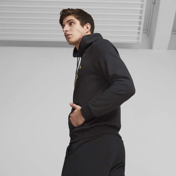 Sweat à Capuche Essentials+ Big Logo Pour Homme Noir Puma Canada