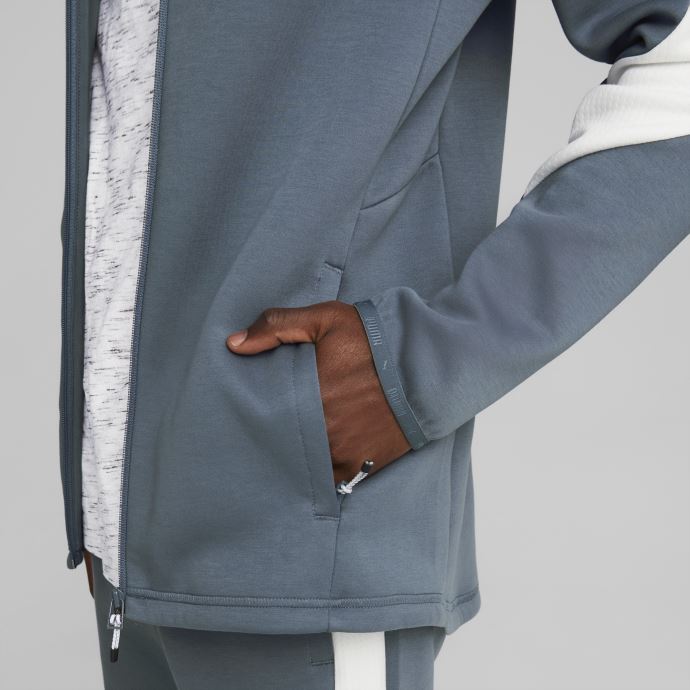 Chandail à Capuchon Evostripe à Glissière Pleine Longueur Pour Hommes Night Sky Puma Canada
