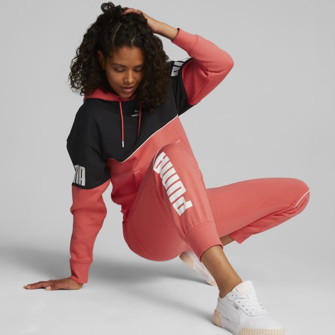 Sweat à Capuche Puma Canada Power Colourblock Saumon Pour Femme
