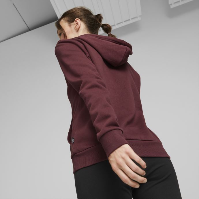 Sweat à Capuche Essentials+ Logo Métallisé Femme Aubergine Puma Canada
