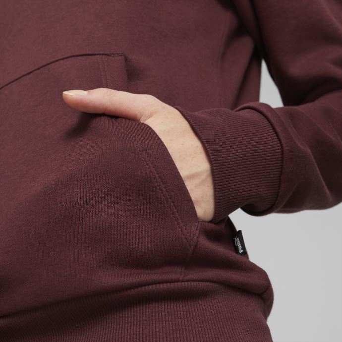 Sweat à Capuche Essentials+ Logo Métallisé Femme Aubergine Puma Canada
