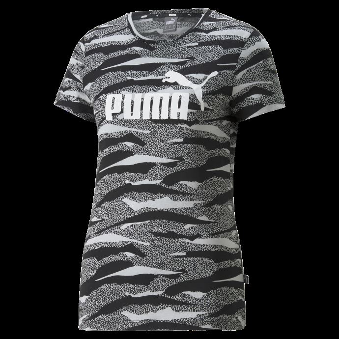 Puma Canada T-shirt Essentials+ Noir Imprimé Animal Pour Femme
