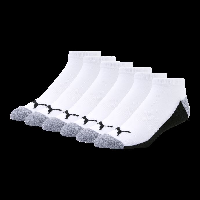 Chaussettes Basses Puma Canada Pour Hommes [paquet De 6] Blanc-noir