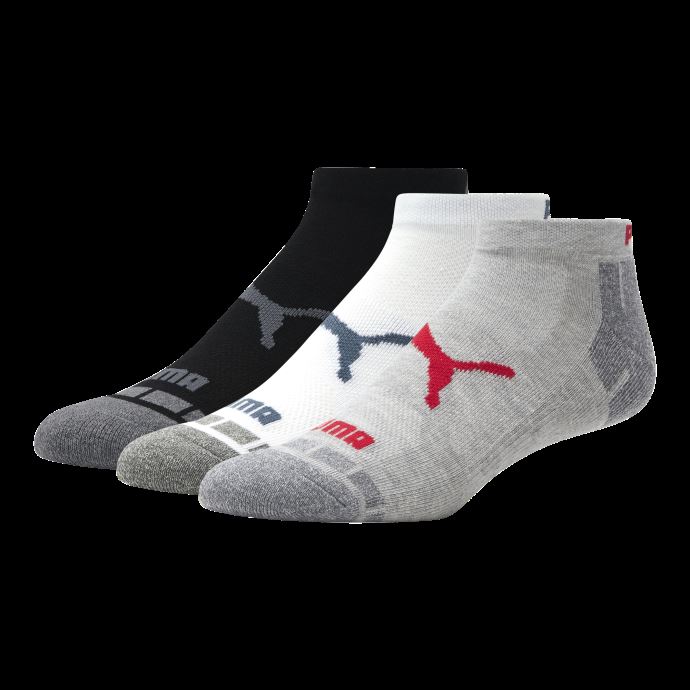 Chaussettes Basses Pour Hommes [paquet De 3] Gris-rouge Puma Canada