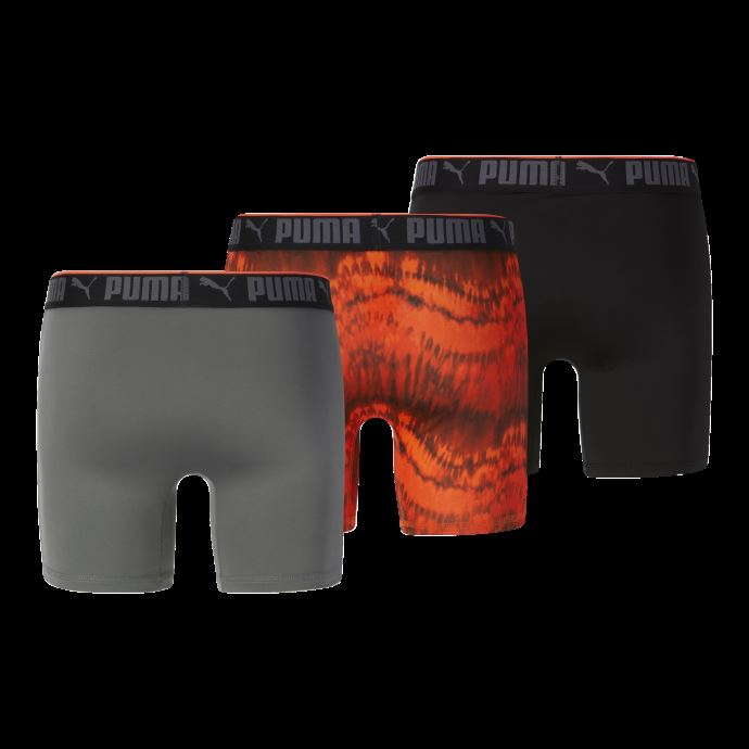 Puma Canada Boxer Pour Hommes [lot De 3] Orange-noir