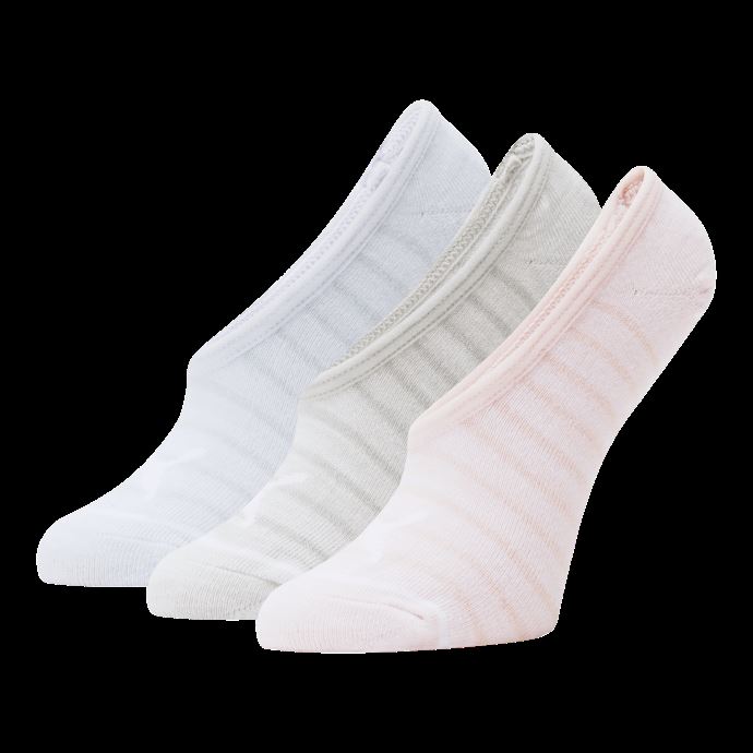 Chaussettes Invisibles Pour Femmes [lot De 3] Puma Canada Rose Clair-blanc