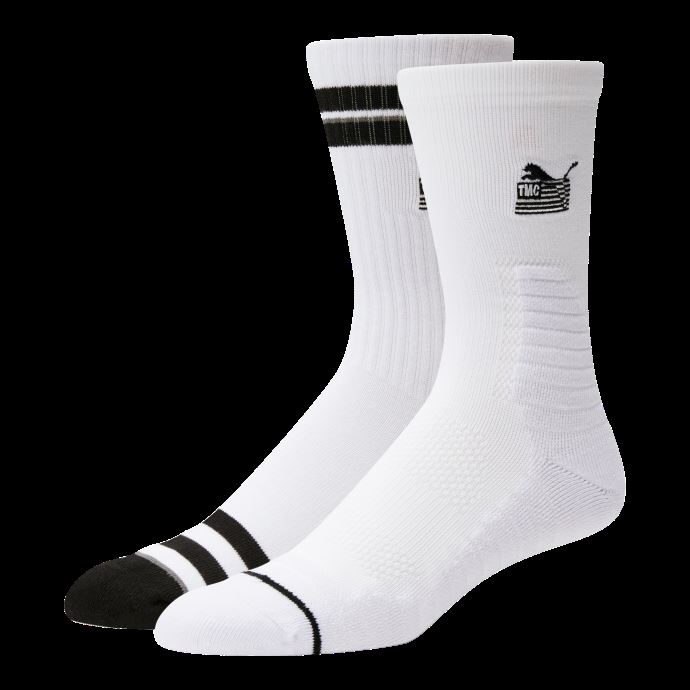 Chaussettes Puma Canada X Tmc Daily Hussle Crew [lot De 2] Blanc-noir