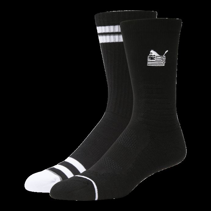Chaussettes Puma Canada X Tmc Daily Hussle Crew [lot De 2] Noir-blanc