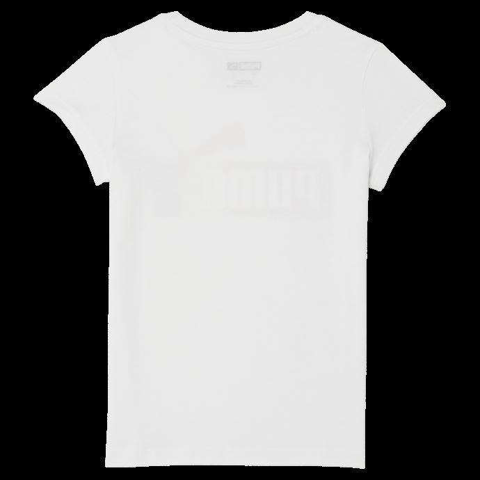 Blanc Traditionnel Puma Canada élever La Barre T-shirt à Logo Pour Petits Enfants