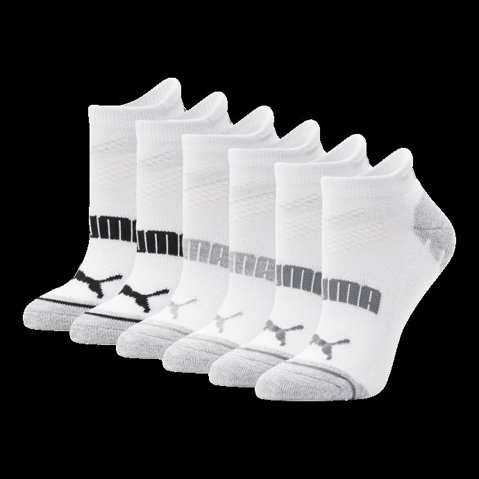 Chaussettes Mi-éponge Basses Pour Femmes [lots De 3] Puma Canada Blanc-gris