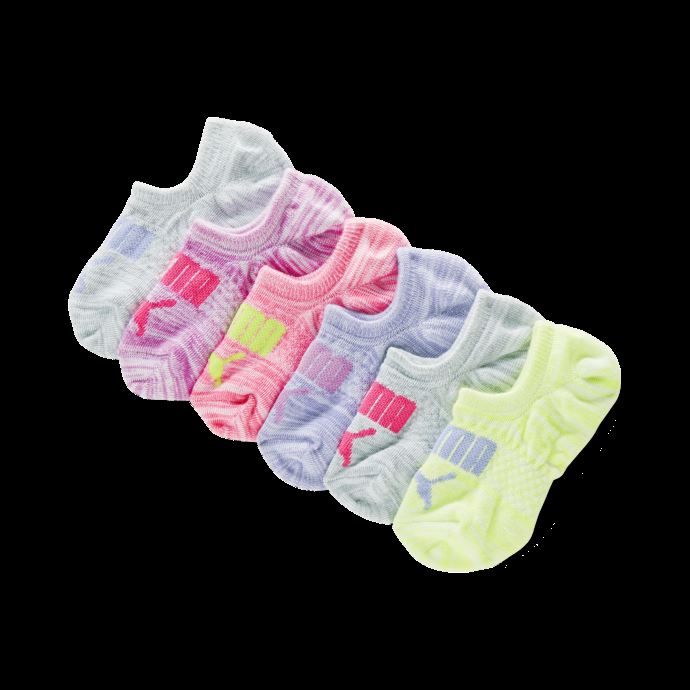Chaussettes Invisibles Sans éponge Pour Filles [paquet De 6] Puma Canada Blanc-rose