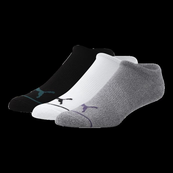 Chaussettes Basses En Demi-éponge Noir-vert Pour Hommes [paquet De 3] Puma Canada