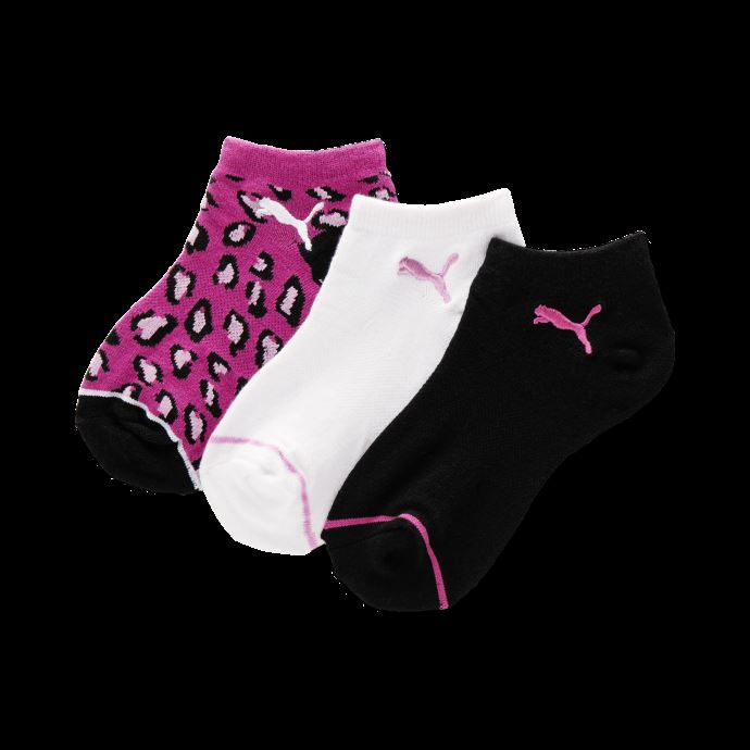 Chaussettes Invisibles Puma Canada Non-terry Rose-noir Pour Enfants [lot De 3]