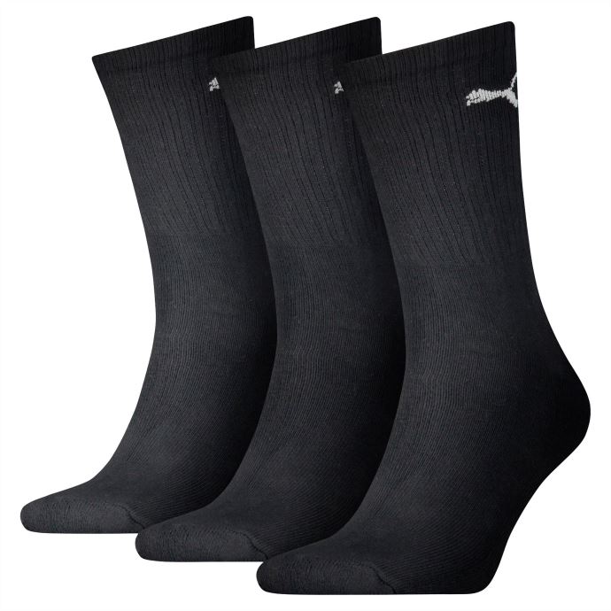 Puma Canada Unisexe Crew Chaussettes 3 Pack Noir