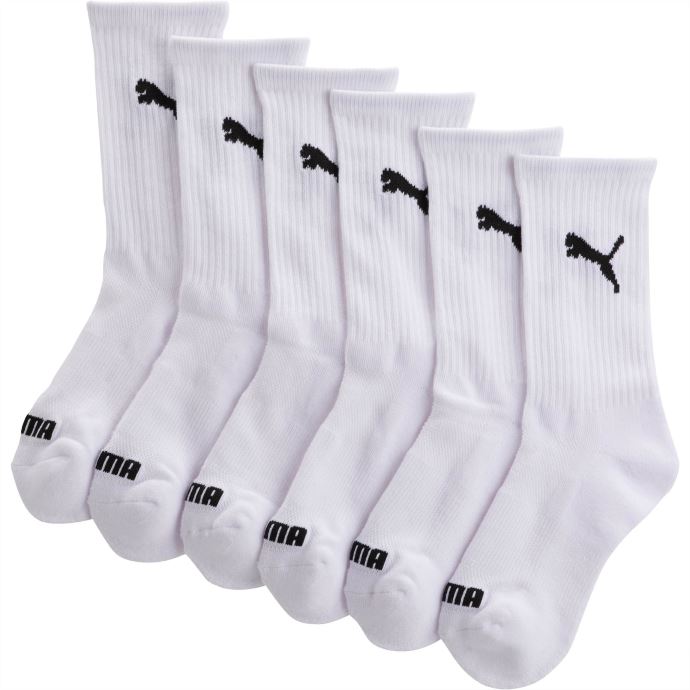 Chaussettes Mi-mollet Pour Garçons (paquet De 6) Blanc-noir Puma Canada