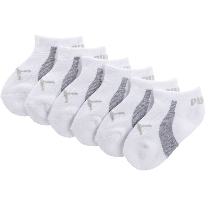 Chaussettes Invisibles En Tissu éponge Pour Bébé Garçon (paquet De 6) Blanc-gris Puma Canada