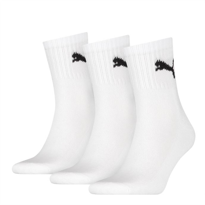 Puma Canada Unisexe Short Crew Socks 3 Pack Blanc