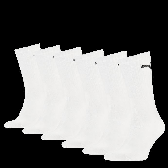 Lot De 6 Paires De Chaussettes Sport Unisexes Puma Canada Blanches