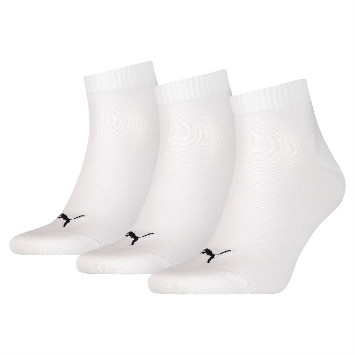 Puma Canada Lot De 3 Paires De Chaussettes Unisexes Quarter Plain Blanc