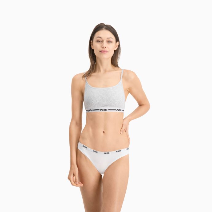 Lot De 3 Strings Puma Canada Pour Femme Blanc-gris-noir