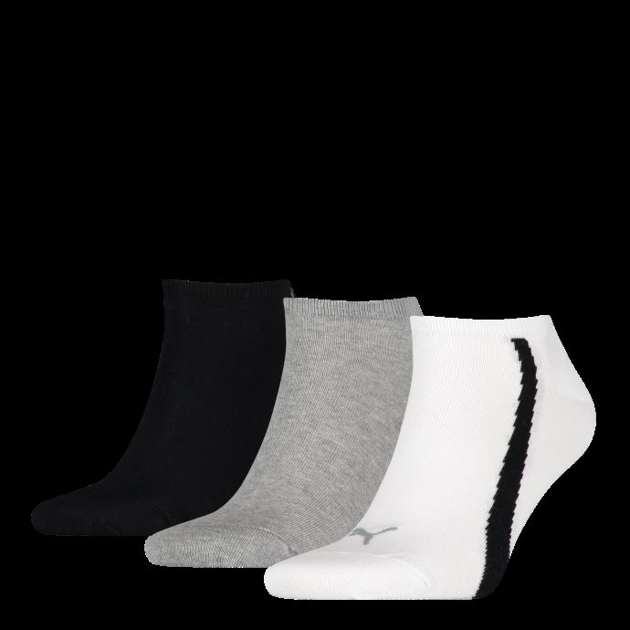 Puma Canada Unisexe Lifestyle Sneaker Trainer Chaussettes 3 Pack Blanc-gris-noir