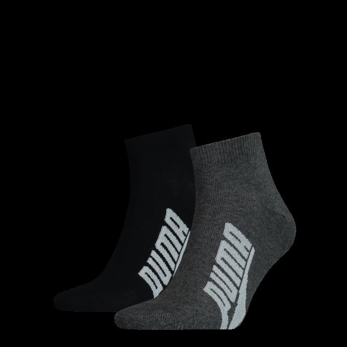 Puma Canada Unisexe Bwt Lifestyle Quarter Chaussettes 2 Pack Noir-blanc